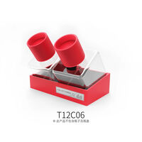 Anti-Toppling Adhesive Bottle Base (2 Bottle Position Red)