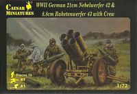 WWII German 21cm Nebelwerfer 42 & 8,8 Raketenwerfer 43 w Crew