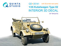 Kubelwagen Type 82 - 3D-Printed & Coloured Interior on Decal Paper with 3D-printed Resin Parts (for Tamiya Kits)