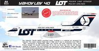 LOT YAKOVLEV 40 YAK-40 - POLISH AIRLINES (Polskie Linie Lotnicze)