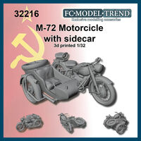 Soviet Motorcycle M-72 with sidecar and Crew Zvezda 3639