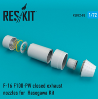 F-16 F100-PW closed exhaust nozzles for  Hasegawa Kit - Image 1