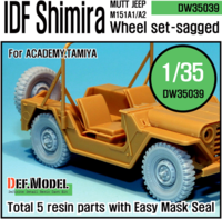 IDF M151 Shimira sagged wheel set (for Academy 1/35) - Image 1