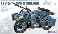 German IIWW Motorcycle BMW R75 with Sidecar