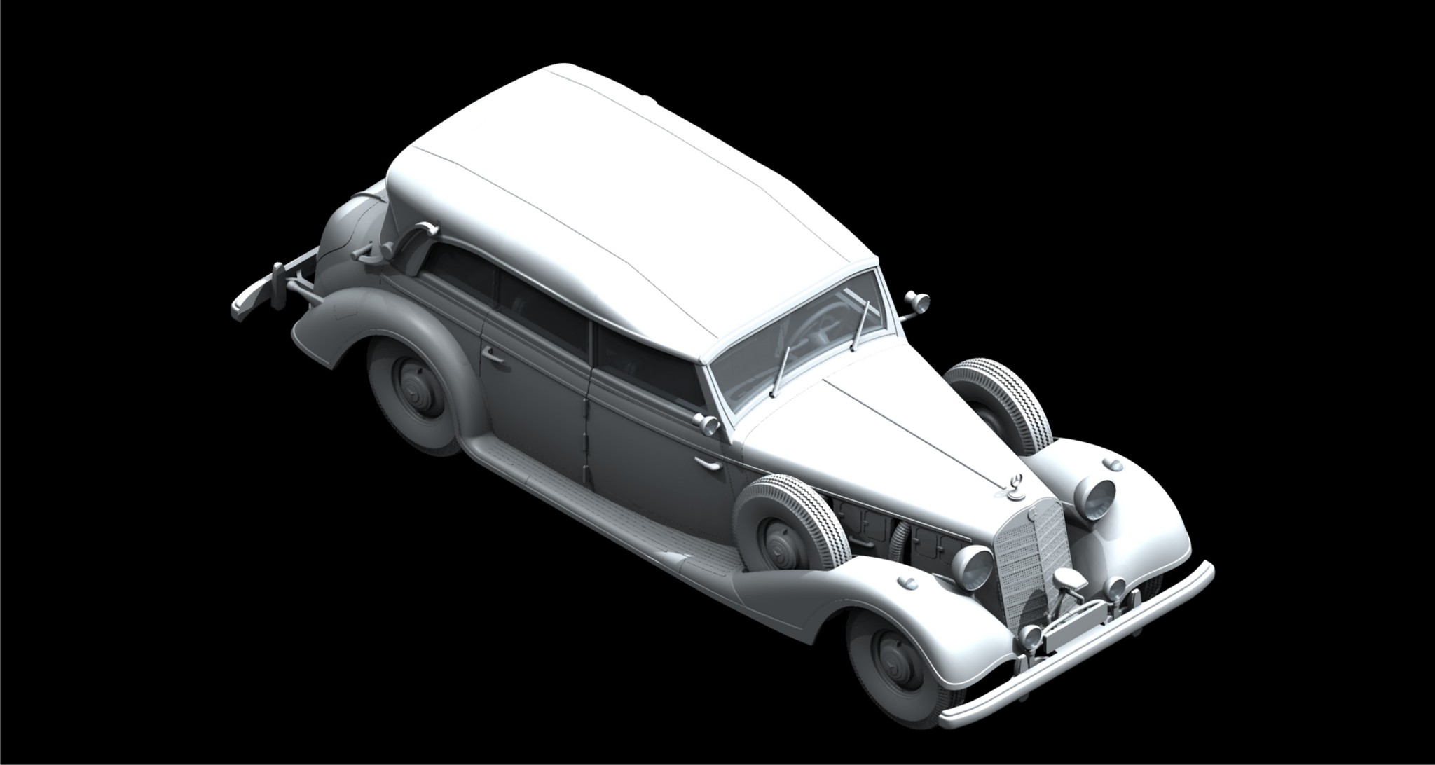 Mercedes-Benz Typ 770K 限定版モデルカー Amazon.com: ICM Models Typ 770K W150 Tourenwagen WWII German