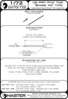US WWII Pitot Tube - Shark-fin type probe (1 pc) - used on P-36, P-39, P-40, P-47, A-36, B-239, T-6, B-25 and many more