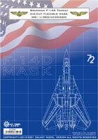 Grumman F-14 A Tomcat - Die-cut Flexible Mask (for Academy Kits) - Image 1
