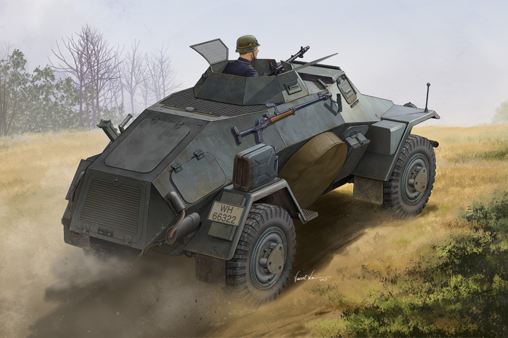 1st Series Hobbyboss Model 1/35 83811 Sd.Kfz.221 Leichter Panzerspahwagen 