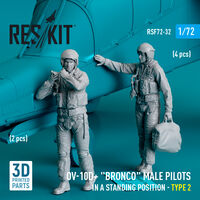 OV-10D+ Bronco Male Pilots (In A Standing Position - Type 2) (2pcs) (3D Printed)