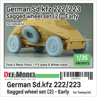 German Sd.Kfz 222/223 - Sagged Wheel Set (2) Early (For Tamiya)