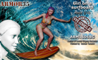 Girl on a surfboard - Image 1