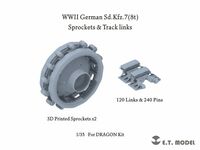 German Sd.Kfz.7(8t) - Sprockets & Track links (for Dragon Kit) - Image 1