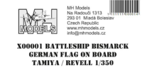 Battleship Bismarck German flag on board for Tamiya/Revell - Image 1