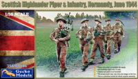 Scottish Highlander Piper & Infantry, Normandy,June 1944 - Image 1