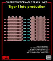 3D Printed workable track links for Tiger I late production - Image 1