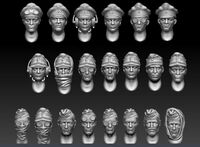 21 German Military Heads - Image 1
