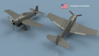 Grumman F6F-5 Hellcat unfolded wings - 3D printing (5 pcs) - Image 1