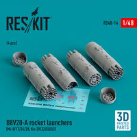 B8V20-А Rocket Launchers (4pcs) (Mi-8/17/24/28, Ka-29/32/50/52) (3D Printed) - Image 1