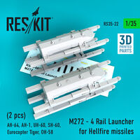 M272 - 4 Rail Launcher for Hellfire missiles (2 pcs) (AH-64, AH-1, UH-60, SH-60, Eurocopter Tiger, OH-58)