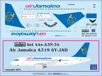 Airbus A319 - Air Jamaica White Fuselage (6Y-JAD)