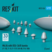 Mk.84 With BSU-36/B Bombs (2pcs) (F-15E, F-16, F-111F, AV-8B, F/A-18D) (3D Printed)