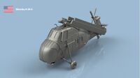 Sikorsky H-34 A US Army folded blades - 3D printing (4 helicopters)