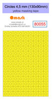 Circles 4,5 mm (130 x 90 mm) Yellow Masking tape - Image 1