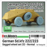 WW2 German Sd.Kfz 222/223 - Sagged Wheel Set (3) Late (For Tamiya)