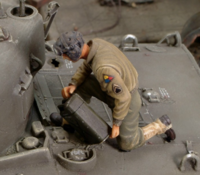 U.S. CREW member refuelling tank WWII - Image 1