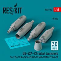 UB-32A-73 Rocket Launchers (4pcs) (Su-7, Su-17, Su-24, Su-25, MiG-21, MiG-23, MiG-27, YaK-38) (3D Printed) - Image 1