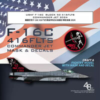 USAF F-16C Block 50 416FLTS Commander Jet 2024, Mask & Decals (For Tamiya 61106)