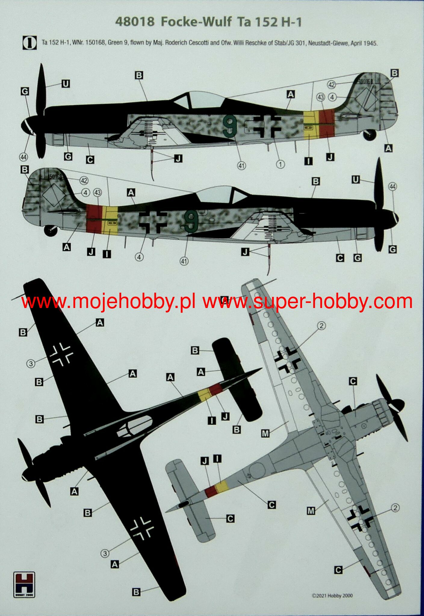 1/48 Focke-Wulf Ta 152 H-1 — VOLKS USA, INC.
