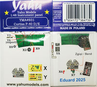 Curtiss P-40 E/D Warhawk - Photoetched Instrument Panel (for Eduard kits)