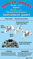 Sukhoi Su-25 Photoetched parts instrument panel for Kovozvody Prostjov (old) ex Modell-Hobby