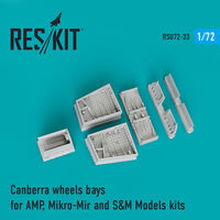 Canberra wheels bays for AMP, Mikro-Mir and S&M Models kits - Image 1