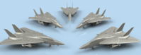 Grumman F-14 A Tomcat parking folded wings (5 planes)
