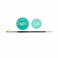 Premium Synthetic flat paintbrush series 621 no. 0 - Image 1