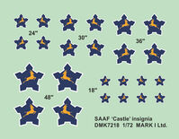 South African AF Castle Insignia - 1958-1981 (2 sets)