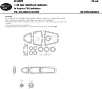 F/A-18F Super Hornet BASIC kabuki masks for Hasegawa E18 kit - Image 1