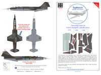 Lockheed F-104 G Starfighter - Luftwaffe camouflage pattern paint masks (for Academy, Airfix, AMT/ERTL, Esci, Hasegawa, Heller, PM Model and Revell kits) - Image 1