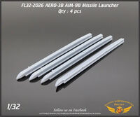 AERO-3B Missile Launcher for AIM-9 - 3D-Printed (4 pcs) - Image 1