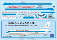 Airbus A319 - USAirways Piedmont Retro (Late Version)