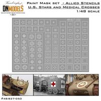 Allied Stars And Medical Crosses Paint Mask Stencils For Vehicles And Tanks