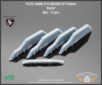 McDonnell Douglas F/A-18 A/B Hornet - Early Pylons 3D-Printed (5 pcs)