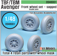 TBF/TBM Avenger Sagged Wheel set (for A.M. 1/48)