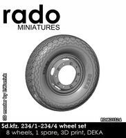 Sd.Kfz. 234/1-234/4 Wheel Set, (8 Wheels, 1 Spare, DEKA) - Image 1