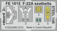 F-22A seatbelts STEEL HASEGAWA - Image 1