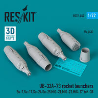 UB-32A-73 Rocket Launchers (4pcs) (Su-7, Su-17, Su-24, Su-25, MiG-21, MiG-23, MiG-27, YaK-38) (3D Printed) - Image 1