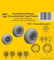 B-25 Mitchell Wheels/Circumferential Tread Pattern (for Academy / Italeri / Revell kit) - Image 1