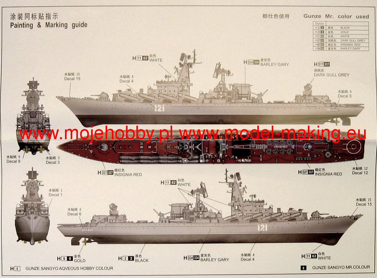 Russian Slava Class Cruiser Moskva Trumpeter 05720